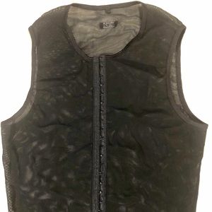 Fishnet corset tank top